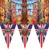Patriotic Red Flag 90x150cm British King Charles Coronation Spring Yarn Material