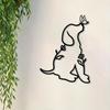 Metall Hund Wandkunst Skulptur Rostbeständig Heimdekoration Wohnzimmer Geschenk