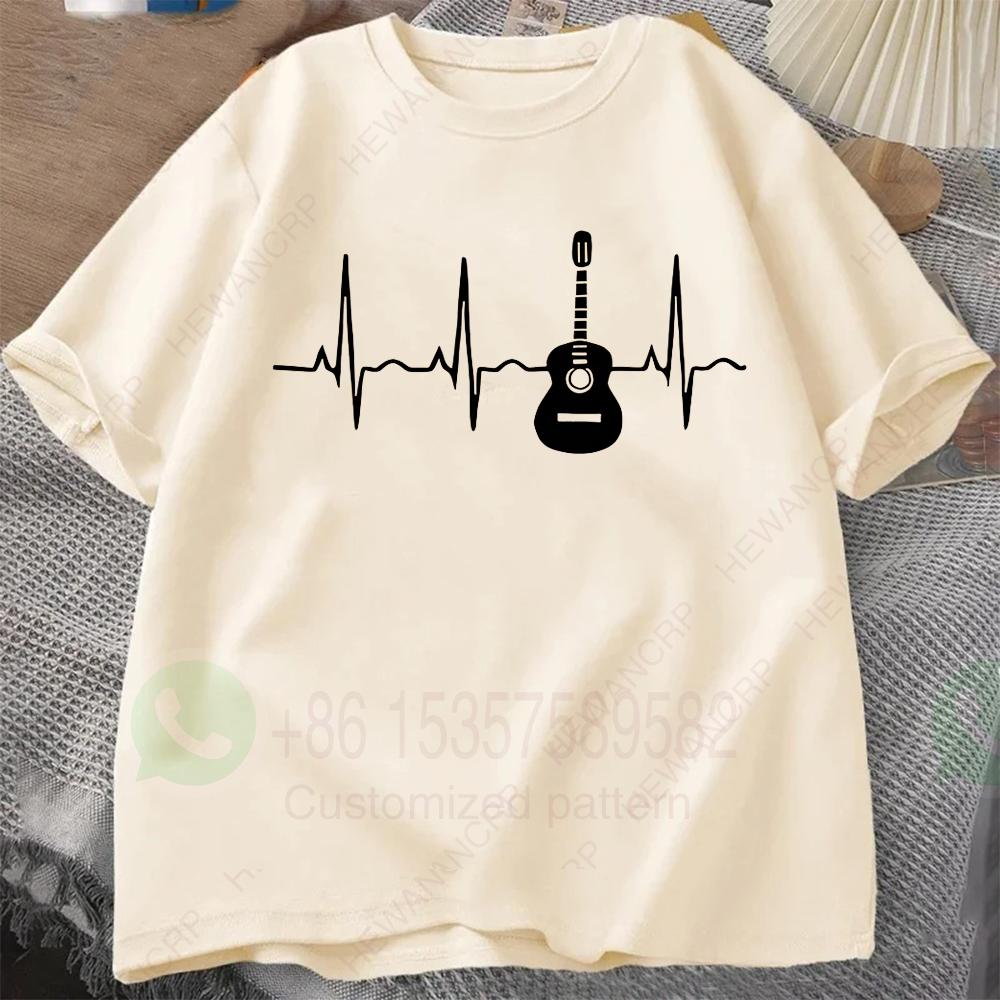 Funny Guitar Graphic Print Men TShirt Cotton Oneck Shortsleeved Tee Tshirts Unisex Casual Daily Life Outdoor TShirt Oversized