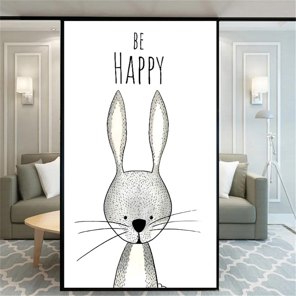 

Static Cling Decorative Windows Film Privacy Lucky Cat Glass Window Stickers Frosted Window Film for Home Decor (as the picture,40x60cm WxH)