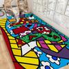 Artist R-Romero B-Britto Door Mat Washable Non-Slip Living Room Sofa Chairs Area Mat Kitchen Doormat Area Rug