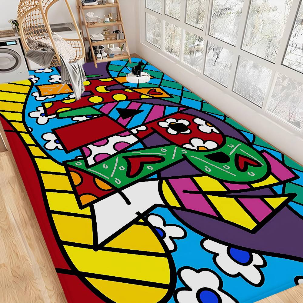 Artist R-Romero B-Britto Door Mat Washable Non-Slip Living Room Sofa Chairs Area Mat Kitchen Doormat Area Rug