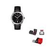 TISSOT PR100 Collection Quartz Movement Men's Watches Watch 39mm Black Dial Stainless Steel Case Leather Strap T101.451.16.051.00