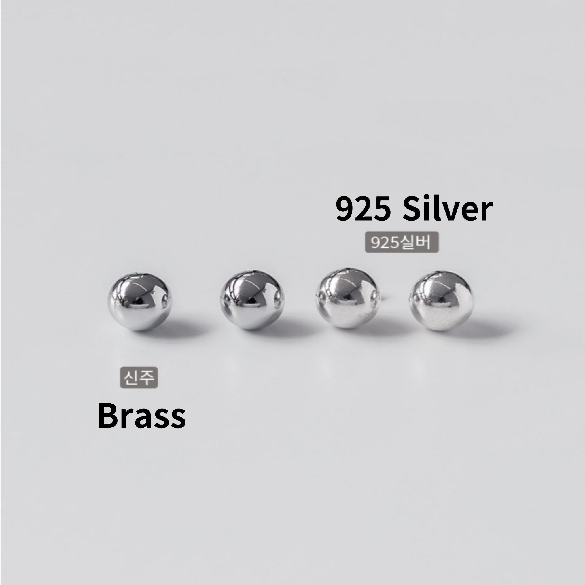 

[TREASURE Asahi style] Срібні сережки Wink Ball Brass_10mm