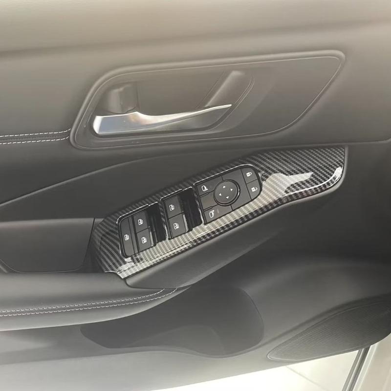 Car Door Armrest Panel Cover Glass Button Frame Decoration Sticker Interior Accessories For Nissan Qashqai J12 2024