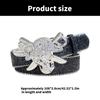Sparkly Beaded Waist Belt Rhinestones Skull Buckle for Hot Girl Glitter Trendy Underbust Waist Chain Belt Disco Party