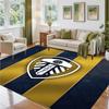 Leeds United Design Crystal Velvet Rug Soft Decorative Mat for Bedroom Entrance