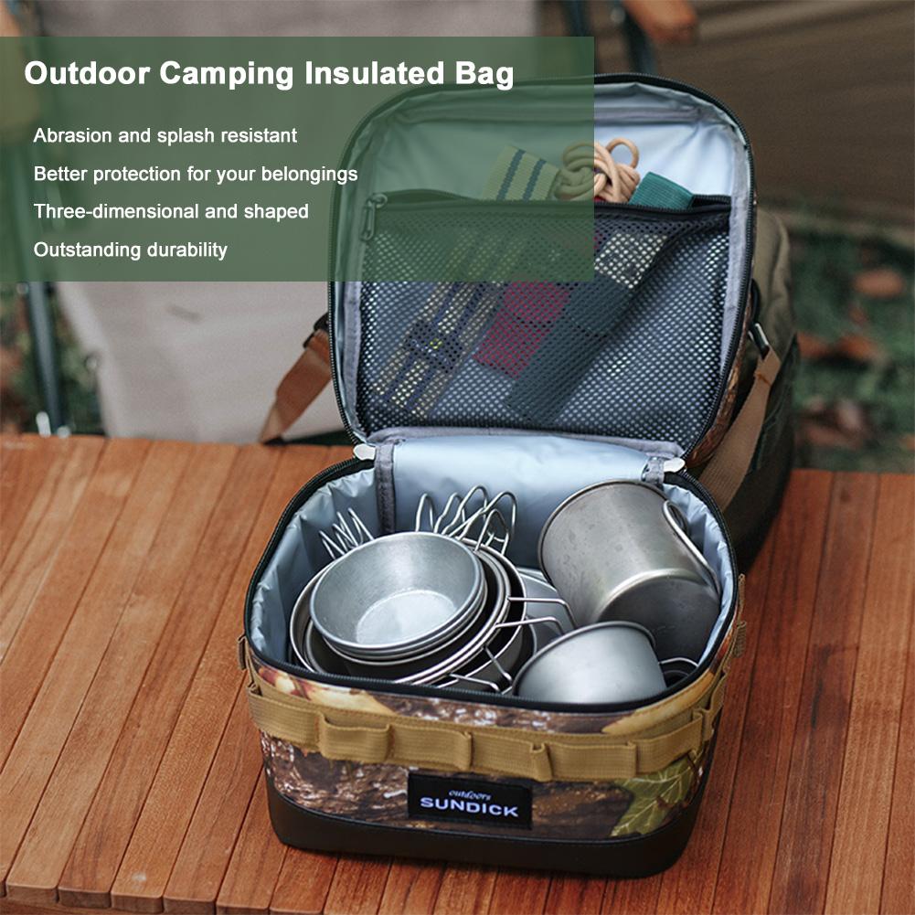 Outdoor Cooler Bag 900D Cloth Large Picnic Ice Bag Waterproof Camping Travel Organizer for Camping BBQ Family Outdoor Activities