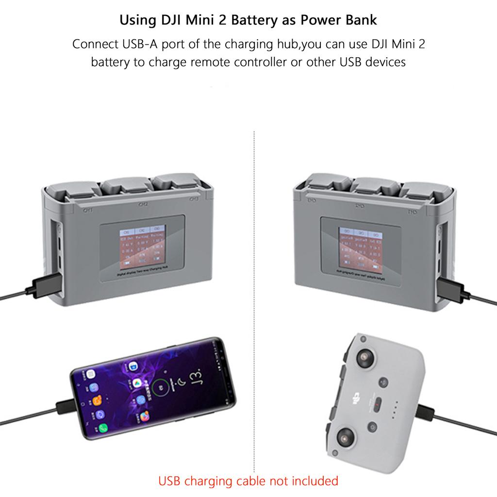 For Mavic Mini 2/SE Battery Charging Hub Drone Battery Charger Charge Three Batteries for DJI Mini SE/Mini 2 Drone Accessories