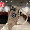 Luxury Lanyard Camera Charm Phone Case For iPhone 15 14 13 Pro Max Shockproof Cover For iPhone 15 Plus Leather Case Accessories
