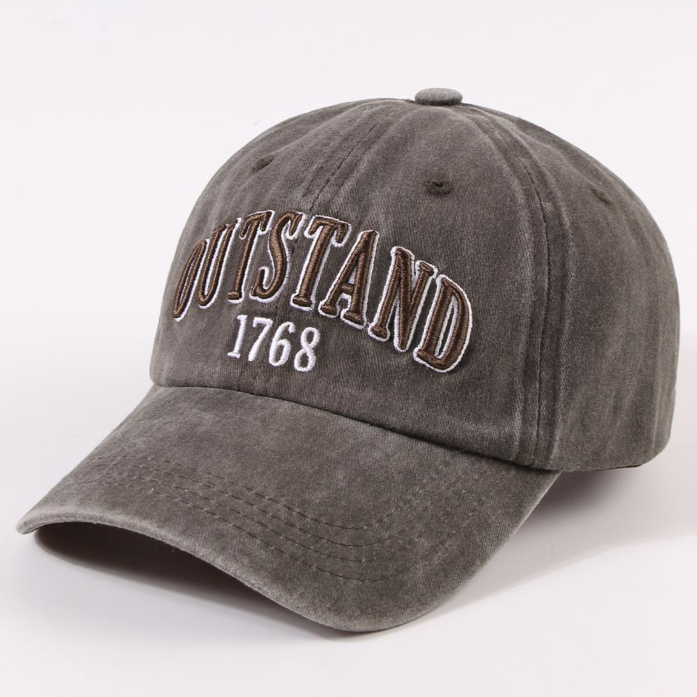 Washed Denim Old Baseball Hat Men's Retro Fashion American Gray Sun Protection Baseball Hat Summer Women