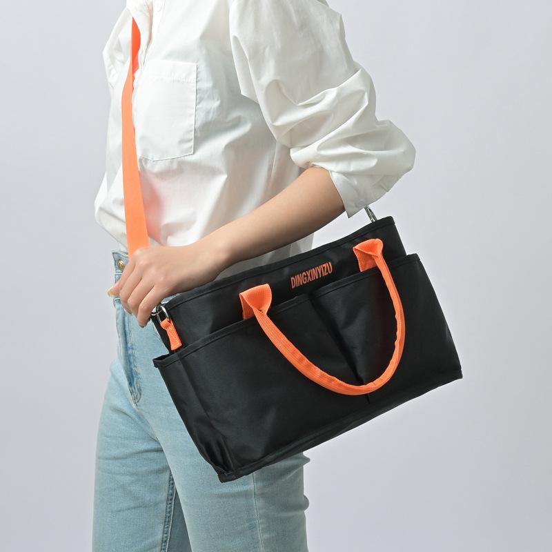Mode Nylon Tragetasche Damen Schultertaschen Reißverschluss Mama Umhängetaschen Groß Weiß Einkaufstaschen Geldbörsen