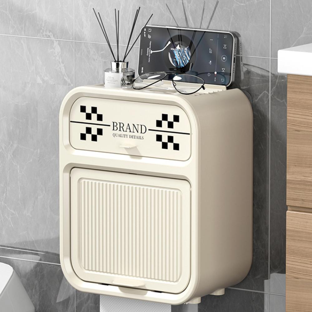 

Двухслойная настенная коробка для салфеток Диспенсер для рулонов салфеток без перфорации Держатель для туалетной бумаги Ванная комната