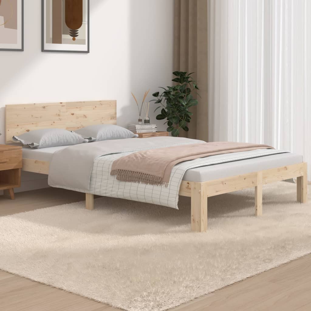 Solid Wood Bed 120 X 190 Cm