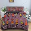 Egyptian Print Duvet Cover Set,3D Ancient Egypt Tribe Decor Comforter Cover Set for Adult Women King Size Polyester Bedding Set7