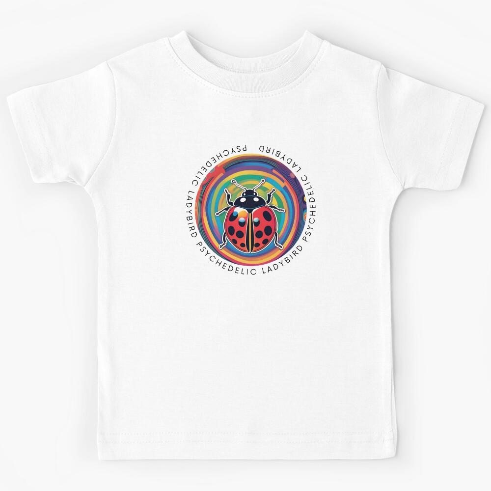 Large Psychedelic Ladybird Kids T-Shirt 150