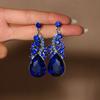 Hofschmuck Smaragdglas Ohrringe Dinnerparty Kleideraccessoires Hoher Sinn Coole Modeaccessoires Frauen