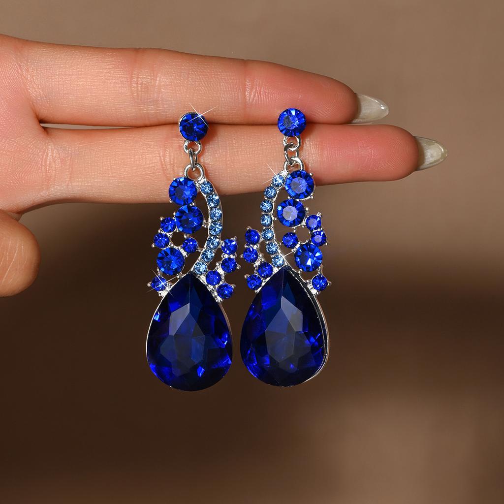 Hofschmuck Smaragdglas Ohrringe Dinnerparty Kleideraccessoires Hoher Sinn Coole Modeaccessoires Frauen