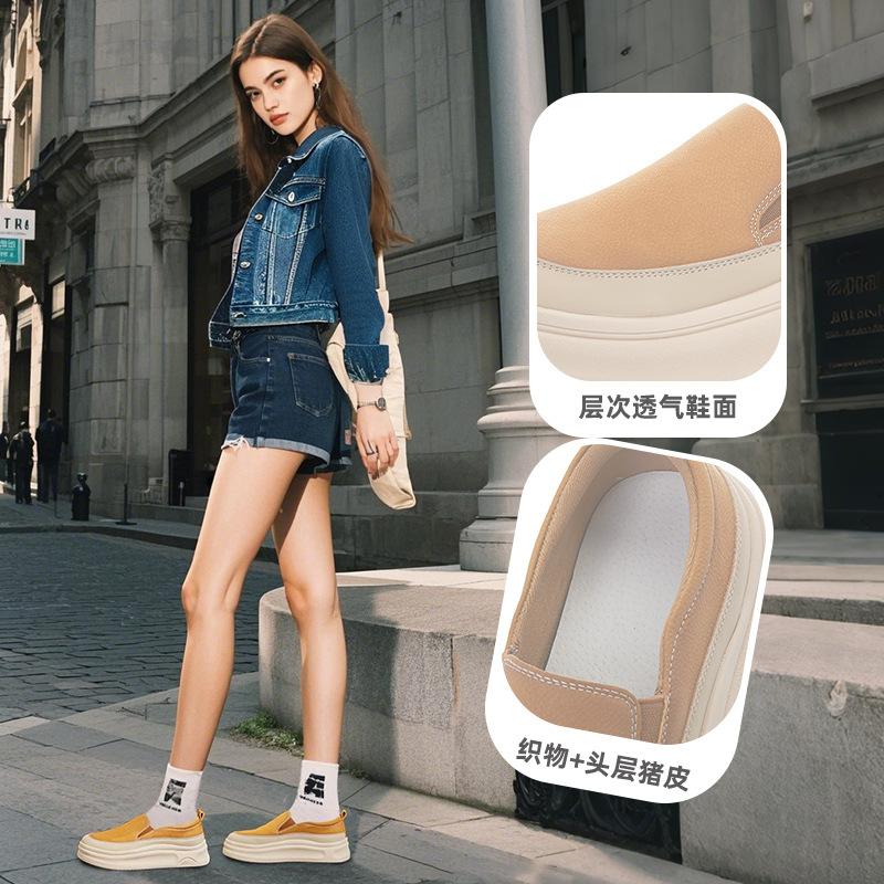 Small size 34 large size 41 retro loafers 2025 new autumn single shoes women's thick soles increase height versatile little white shoes women