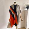Spring And Summer Plus Sunscreen Shawl Simulation Silk Lijing Forging Silk Scarf Temperament Cape Clothes