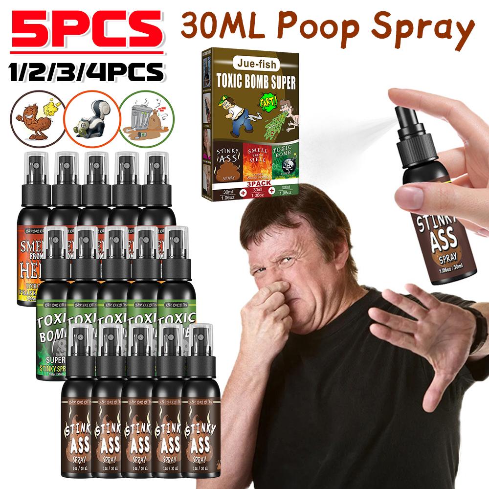 1-5PCS Novelties Liquid Fart Fart Spray 30ml Gag Prank Joke Spray Can Stink Bomb Smelly Stinky Gas Gifts for Adults Or Kids