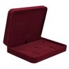 Samt Schmuckset Boxen Tablett Reise Halskette Aufbewahrung Vitrine Rot