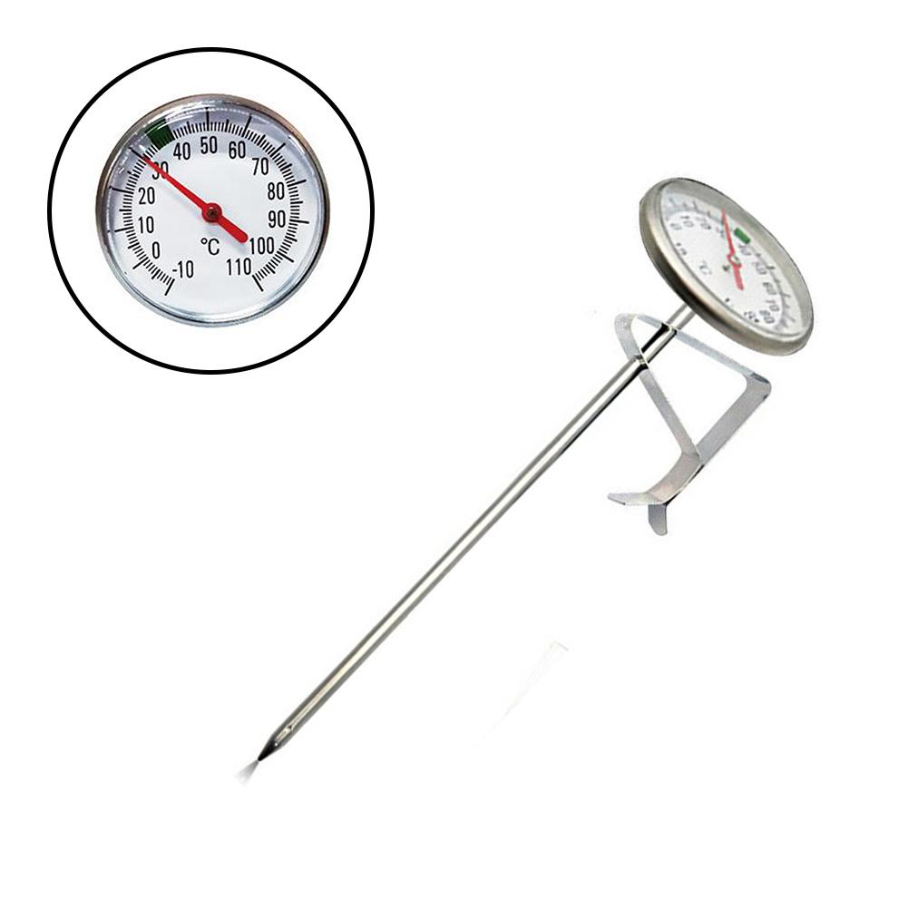 Foam Thermometer 1x 45mm Coffee Foam Thermometer Household Kitchen Thermometer Meat Thermometer Stainless Steel