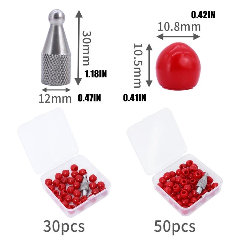 30Pcs/50Pcs Dent Repair Hammer Head Manual Tool Knocks Down Head with Top Cover Car Dent Repair Tool Accessories
