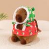 New Military Coat Flower Padded Jacket Winter Capybara Doll Plush Toy Ugly Cute Kapibara Children's Doll
