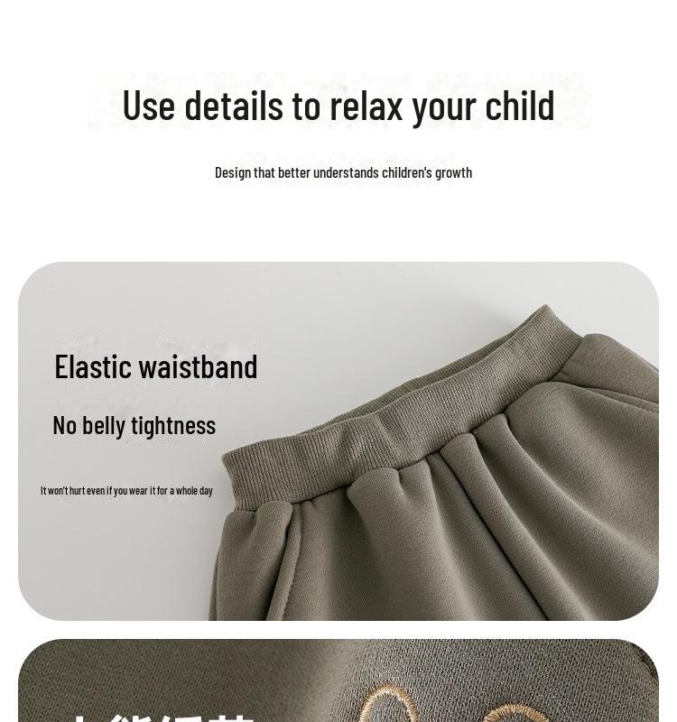 Baumwollhose Kinder Plus Samt Winterhose, Herbst/Winter Sporthose für Jungen und Mädchen