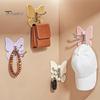 Corner Storage Hooks Rotating Butterfly Adhesive Wall Hooks, 3-Prong No-Drill Swivel Hangers, with Flexible Adjustable Angle Space-Saving Hook,
