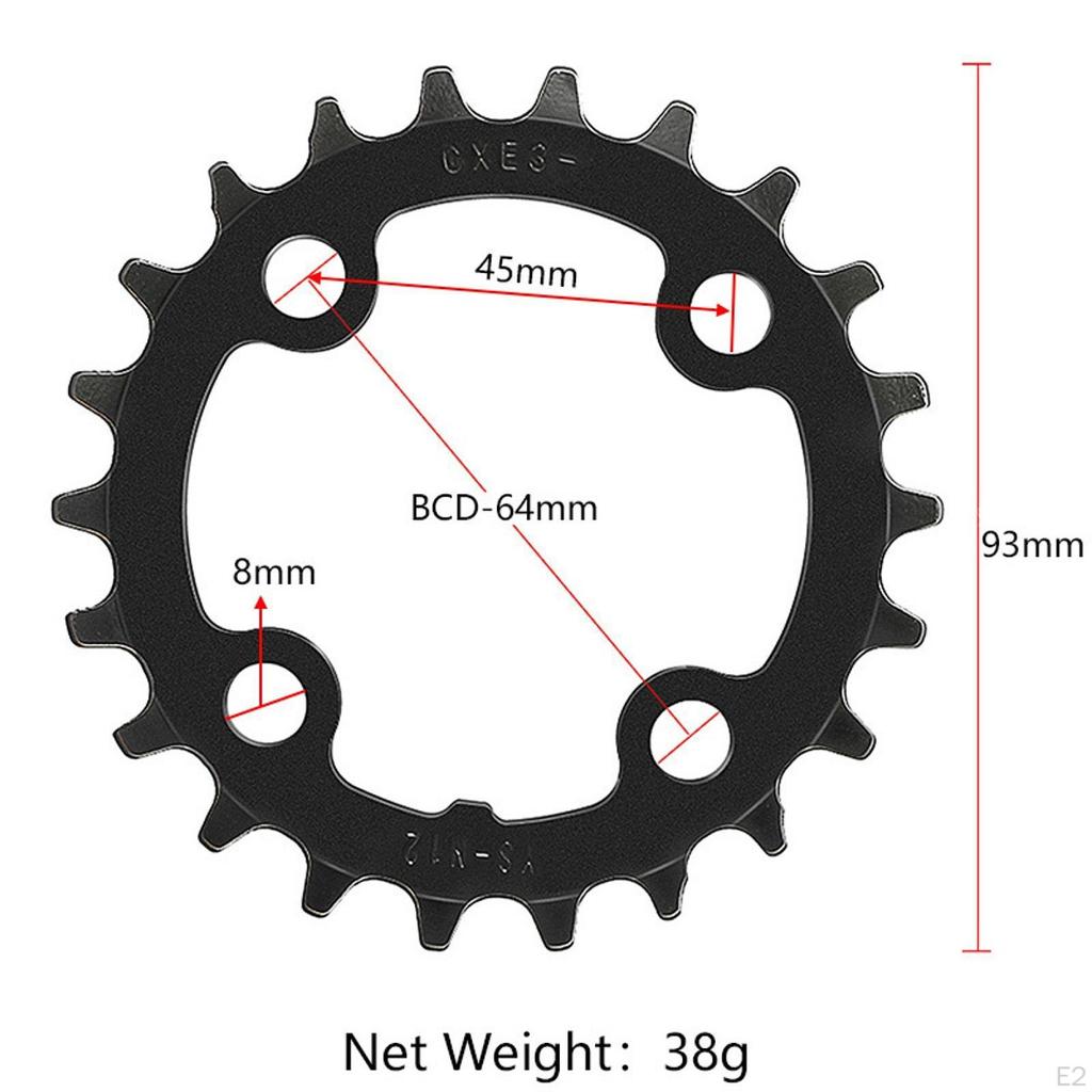 Bike Chainring Bicycle Single Chain Ring 22T Spare Parts Lightweight Cycling Accessories Repairing
