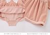 Baby Lace Long Commemorative 70 Pink [Mokumofu] Clothes, Collar, Romper, Girls, Sleeve, Formal, Photoshoot, Velor,