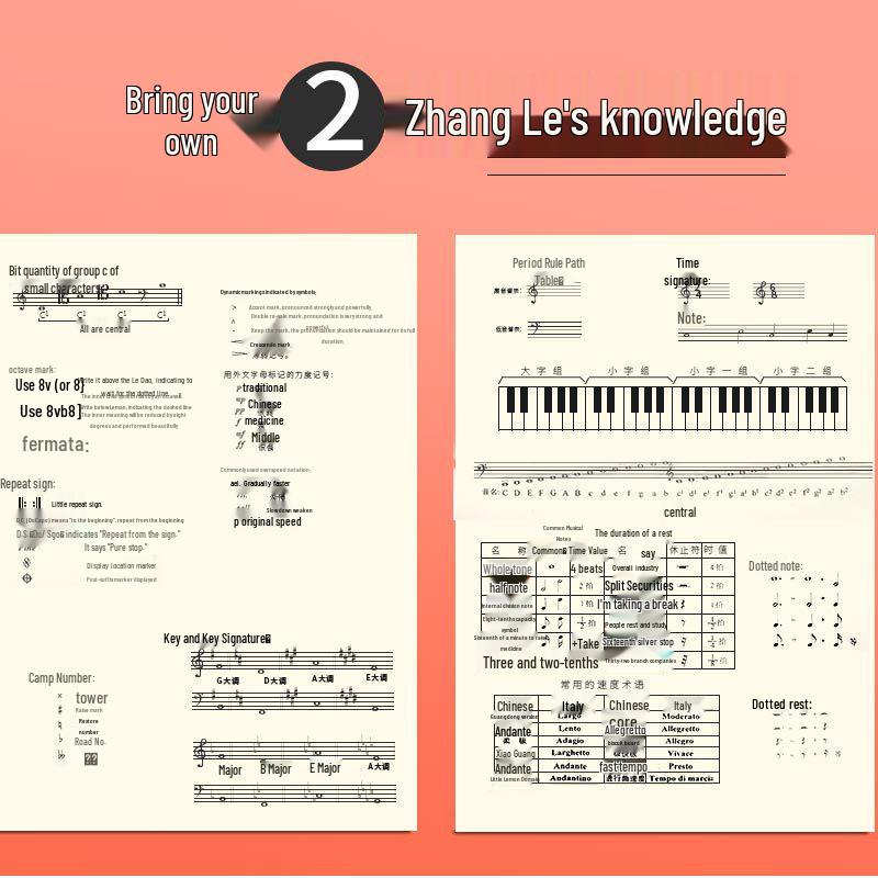 16K Staff Paper Music Notebook with Music Theory for Practice