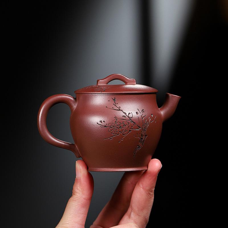 

Чайники из исинской фиолетовой глины ручной работы, чайник с широким горлышком из сырой руды, глины «песок драконьей крови», с ситечком, чайный набор из исинской глины