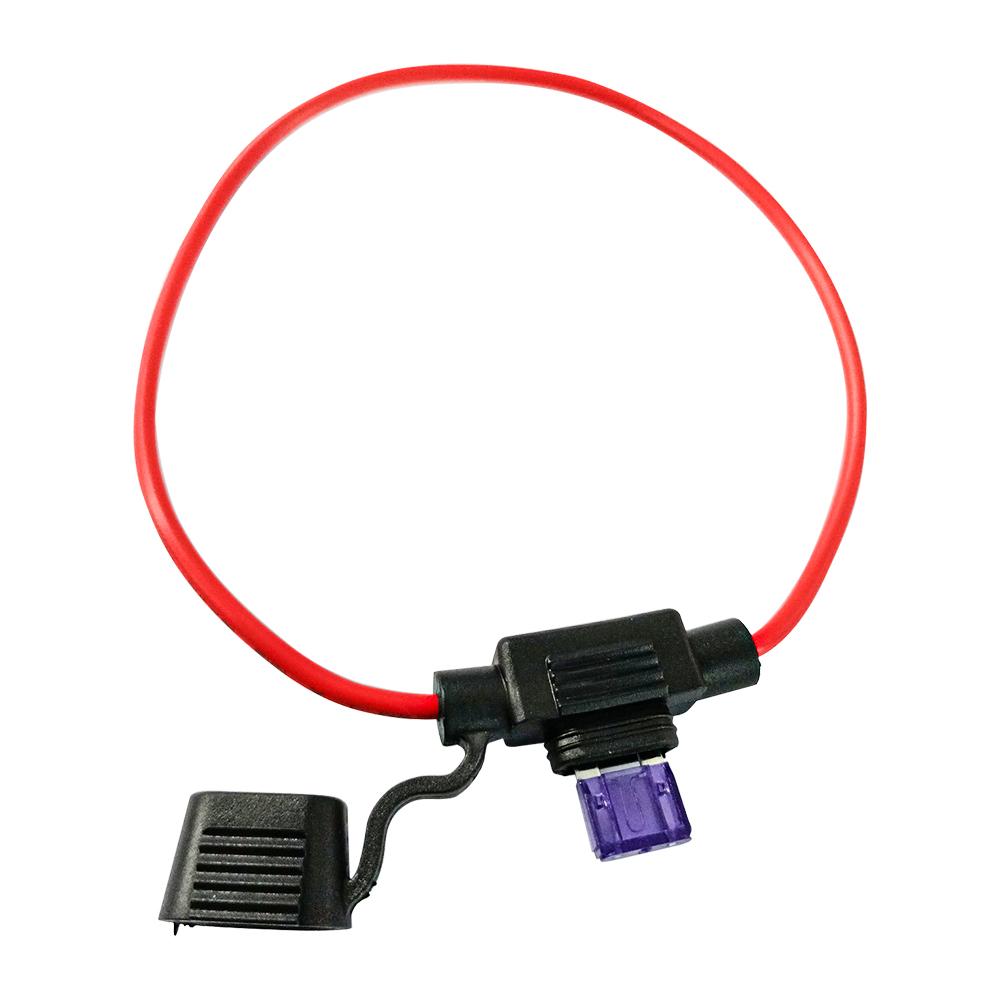Waterproof Car Fuse Holder 3A Purple Small 16 Wire 20cm 10A Red Medium 18 Wire 30cm Waterproof Car Plug-in Straight Fuse Holder