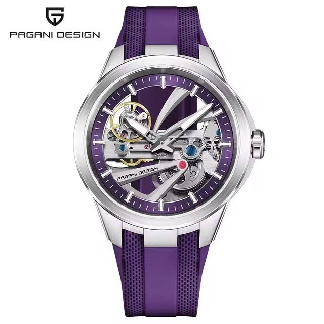 New PAGANI DESIGN YS030 Alien Hollow Tourbillon Luxury Men Mechanical Watch Luminous Stainless Steel Transparent Movement Clock
