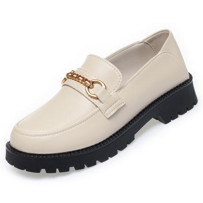 Female Penny Shoes Spring Genuine Leather Ladies Lazy Shoes Student Platform Slip-On Loafers for Women