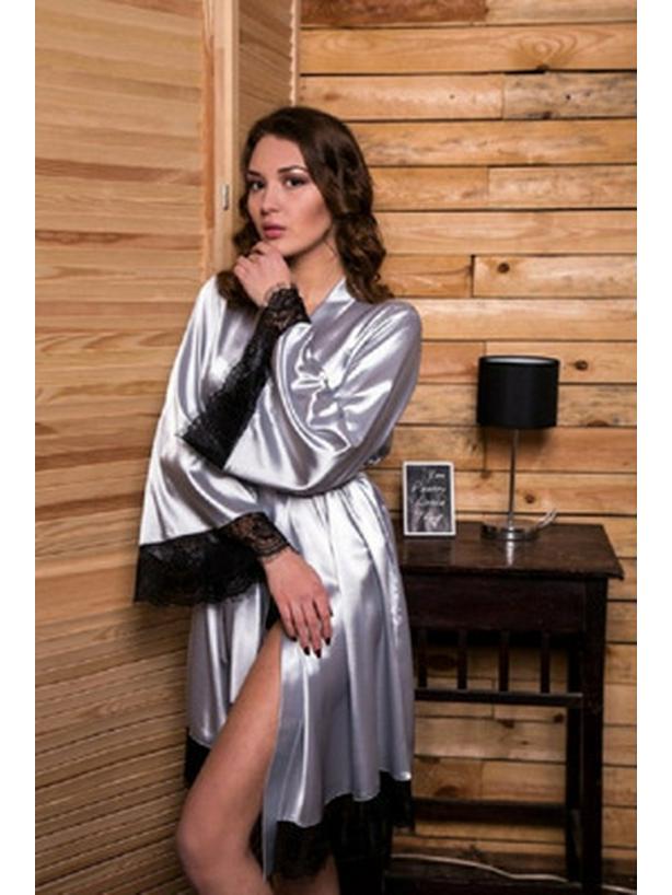 Satin Women's Sexy Plus Size Silk Robe Lingerie Sleep Dress