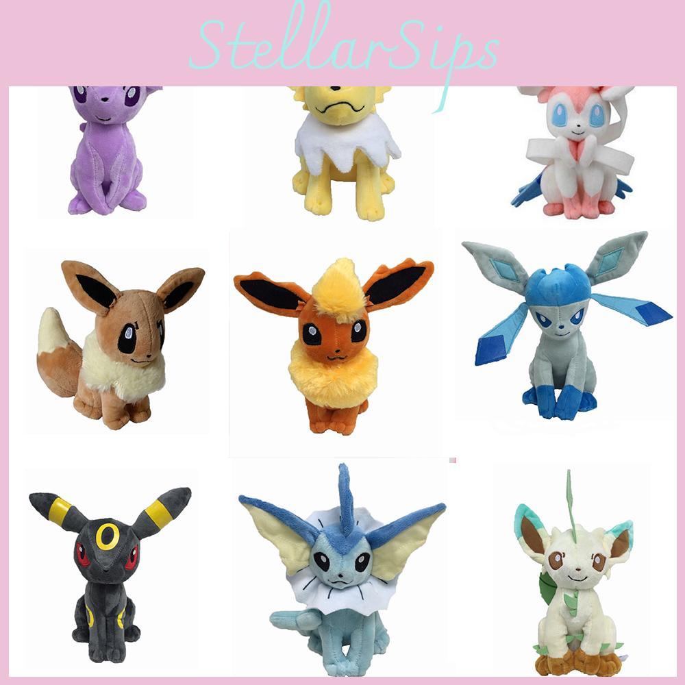 Adorable 8" Pokemon Jolteon Flareon Glaceon Plush Toy Stuffed Doll For Kids And Collectors