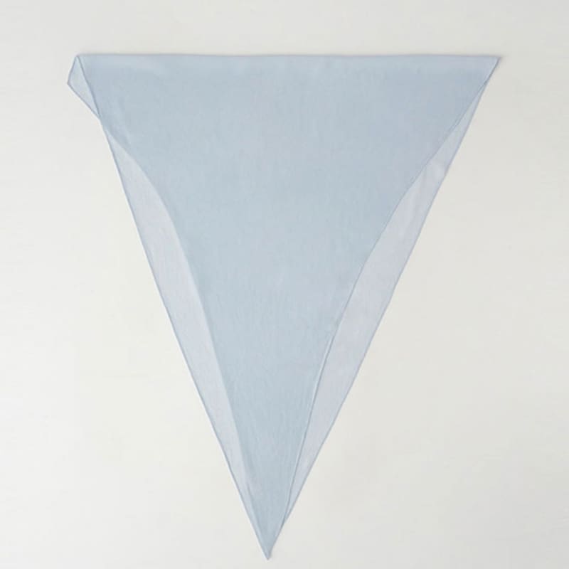 THE RYE Silk Chiffon Scarf(Light Blue)