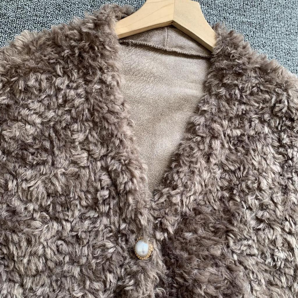 Women's Korean Style Lambswool Fur Vest: Autumn/Winter Fashionable Temperament Loose Warm Coat