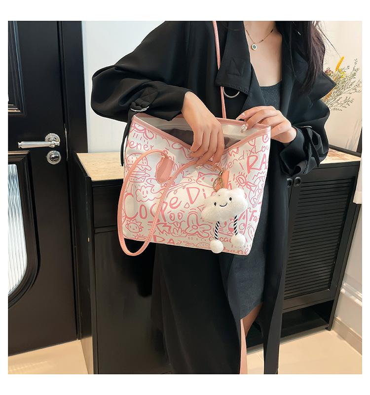 Autumn/winter 2025 Graffiti Portable Tote Bag