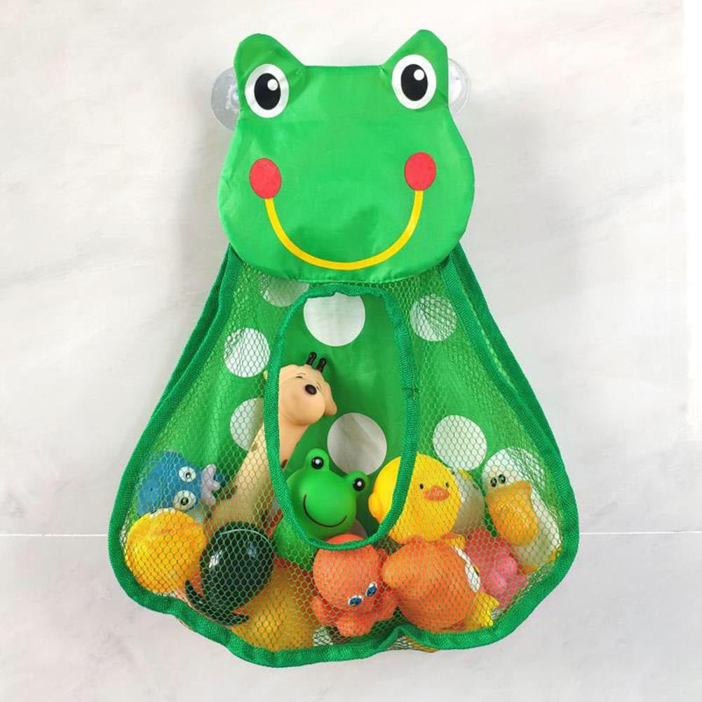Cartoon Duck Frog Shape Storage  Bag With Suction Cup Bathroom Storage Hanging Bag