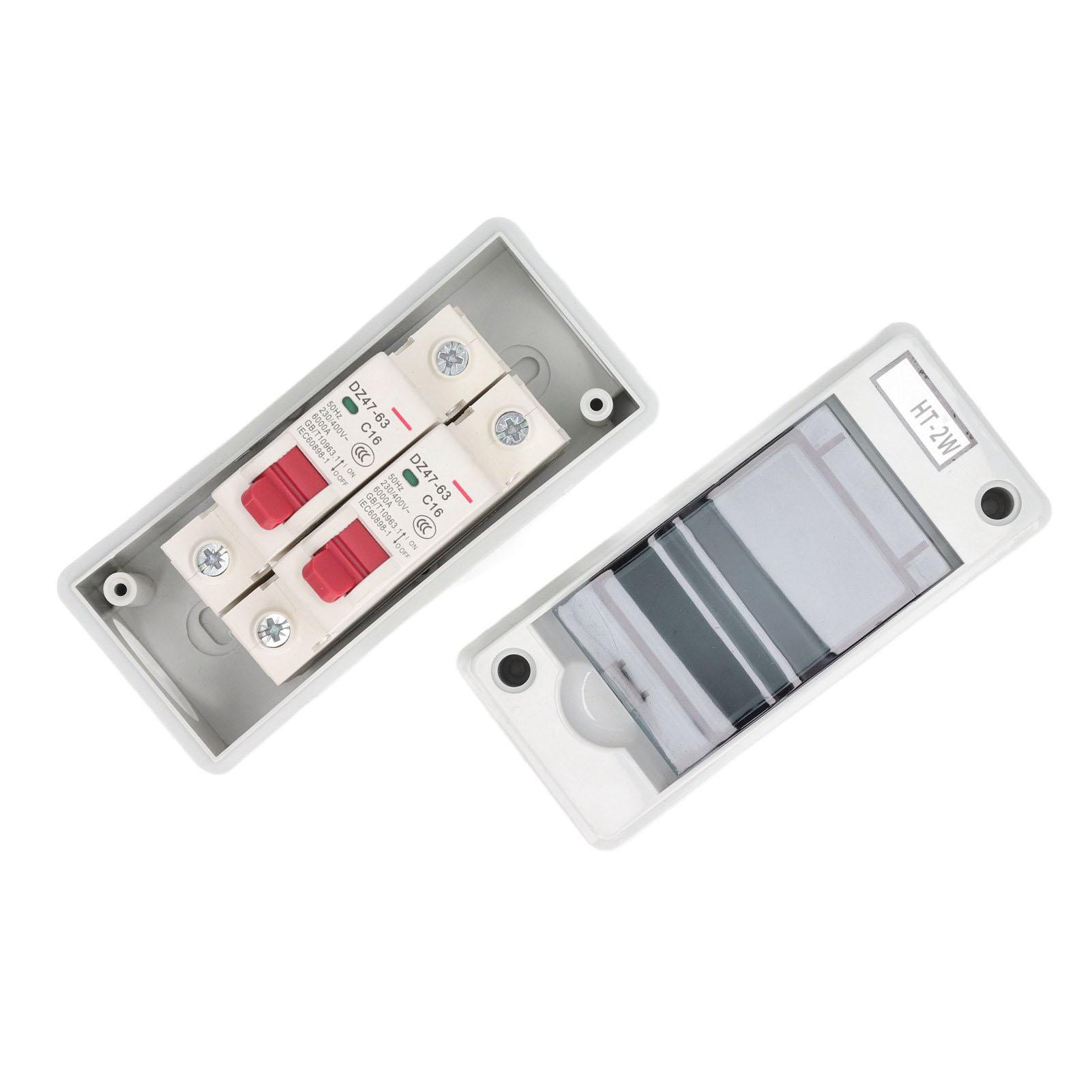 

Мініатюрний автоматичний вимикач DZ47 63 16A 230V 400V 2 полюси Водонепроникний домашній автоматичний вимикач для вулиці