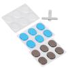 3 Sheets Silicone Mute Pad Drum Kit Soft Dampeners Replacement Sound Damping Mats with T Wrench