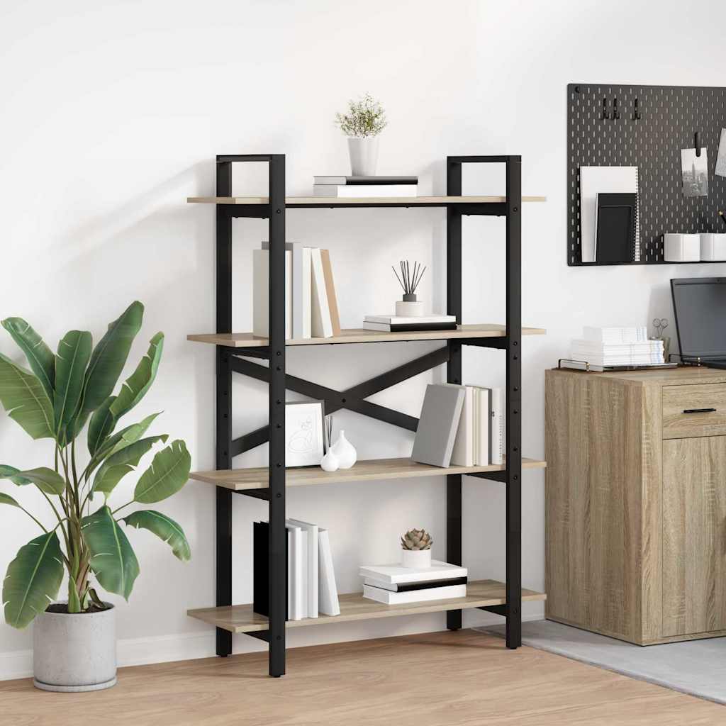 Bookshelf Sonoma Oak 100 x 33.5 x 140 cm Particleboard