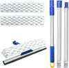 ITTAHO Window Window Microfiber Window Glass Water Cleaning Adjustable Extension Pole Condensation Glass Bathroom Window Cleaning Set Double-Sided