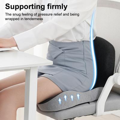 Universal Seat Cushion Anti-Slip Base Design Memory Foam Seat Cushion with Lumbar Support Ergonomic Wheelchair Cushion