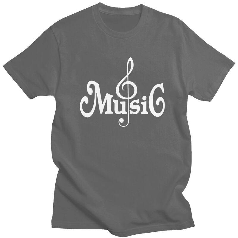 Mens Music Note T Shirt Round Neck Short Sleeve 100 Cotton Musical Gift Tee Shirt Novelty Summer Tyle Clothing